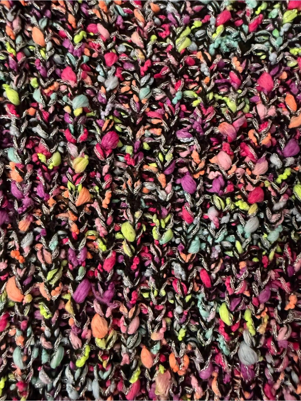 Justice Multicolor Knit Sweater - Pink, Black, Green, Blue, Yellow